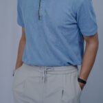 Men's Classic Cotton Blue Polo Shirt